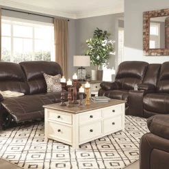 Ashley Furniture Reclining Furniture Hallstrung - PWR REC Loveseat/CON/ADJ HDRST