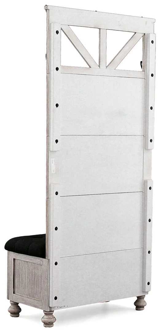 Ashley Furniture Benches Brickwell - Antique White - Hall Tree With Storage Bench 5 Ashley Furniture Benches Brickwell - Antique White - Hall Tree With Storage Bench