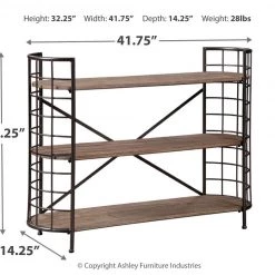 Ashley Furniture Flintley - Brown/gunmetal - Bookcase
