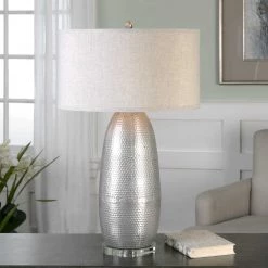 Uttermost Tartaro Industrial Silver Table Lamp