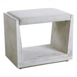 Benches Uttermost Cabana White Small Bench