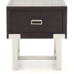 Ashley Furniture Chisago - Black/silver - Rectangular End Table