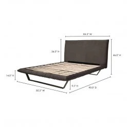 Moe's Home Collection Manilla King Bed Slate Beds