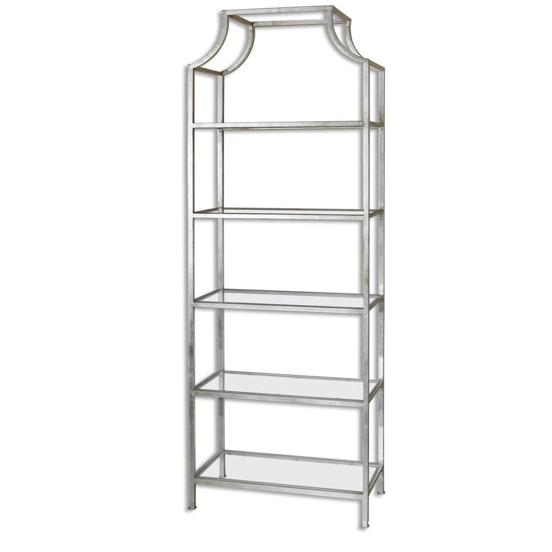 Uttermost Aurelie Silver Etagere Bookcases 3 Uttermost Aurelie Silver Etagere Bookcases