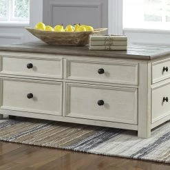 Ashley Furniture Bolanburg - White / Brown / Beige - Lift Top Cocktail Table Tables