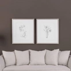Accessories Uttermost Botanical Sketches Framed Prints S/2