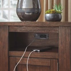 Ashley Furniture Budmore - Brown Dark - Rectangular End Table 8 Ashley Furniture Budmore - Brown Dark - Rectangular End Table