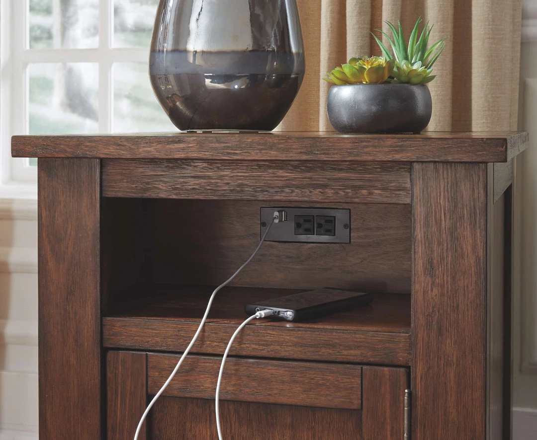 Ashley Furniture Budmore - Brown Dark - Rectangular End Table 5 Ashley Furniture Budmore - Brown Dark - Rectangular End Table
