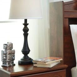 Ashley Furniture Kian - Black/white - Poly Table Lamp (1/cn)