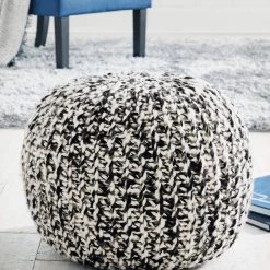 Ashley Furniture Latricia - Black/white - Pouf 7 Ashley Furniture Latricia - Black/white - Pouf