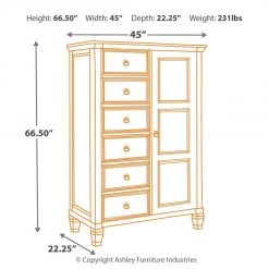 Ashley Furniture Prentice - White - Door Chest Chests 14 Ashley Furniture Prentice - White - Door Chest Chests