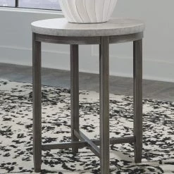 Ashley Furniture Shybourne - Gray/aged Bronze - Round End Table 11 Ashley Furniture Shybourne - Gray/aged Bronze - Round End Table