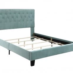 Emerald Home Upholstered Queen Bed Blue