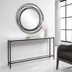 Tables Uttermost Hayley Black Console Table