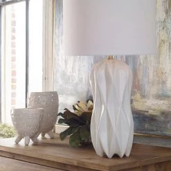 Uttermost Malena Glossy White Table Lamp Accessories