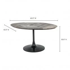 Moe's Home Collection Nyles Oval Marble Dining Table