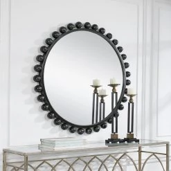 Uttermost Cyra Black Round Mirror Accessories