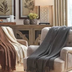 Ashley Furniture Rowena - Cream - Throw (3/cs)