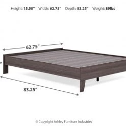 Signature Design By Ashley® Beds Brymont - Dark Gray - Queen Platform Bed