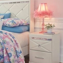 Ashley Furniture Dreamur - Champagne - Two Drawer Night Stand Nightstands