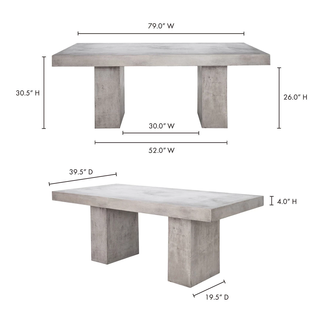 Moe's Home Collection Tables Antonius Outdoor Dining Table 6 Moe's Home Collection Tables Antonius Outdoor Dining Table