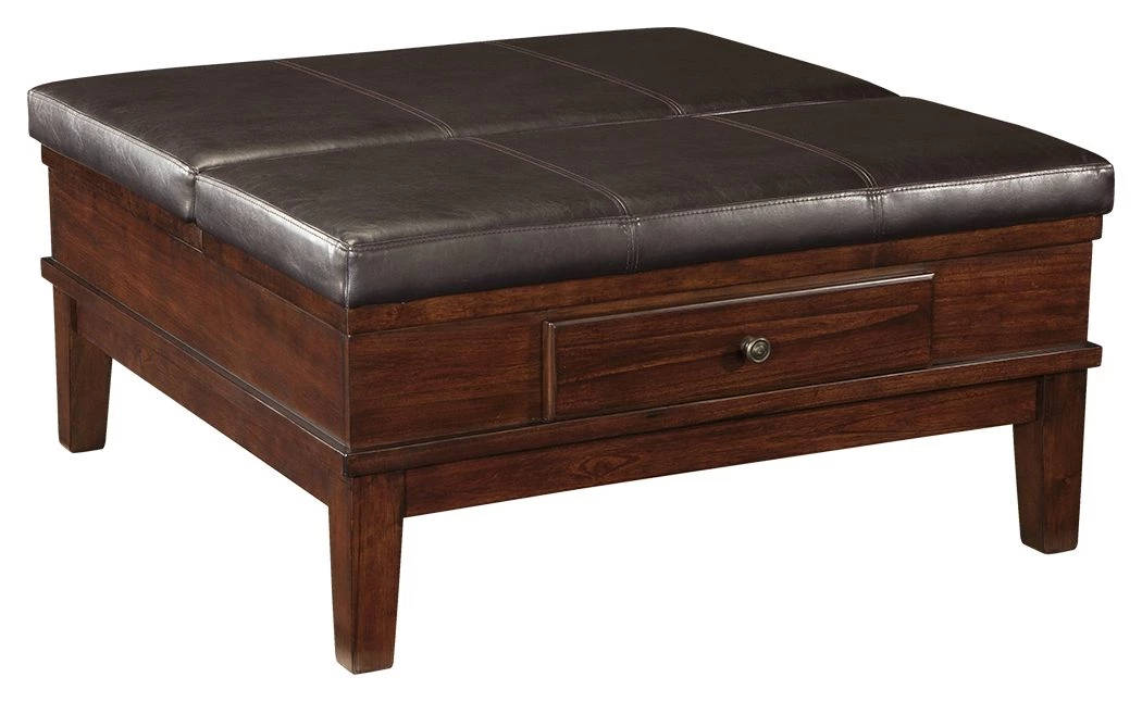 Ashley Furniture Gately - Medium Brown - Ottoman Cocktail Table 3 Ashley Furniture Gately - Medium Brown - Ottoman Cocktail Table