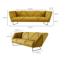 Moe's Home Collection Hexo Sofa Dijon