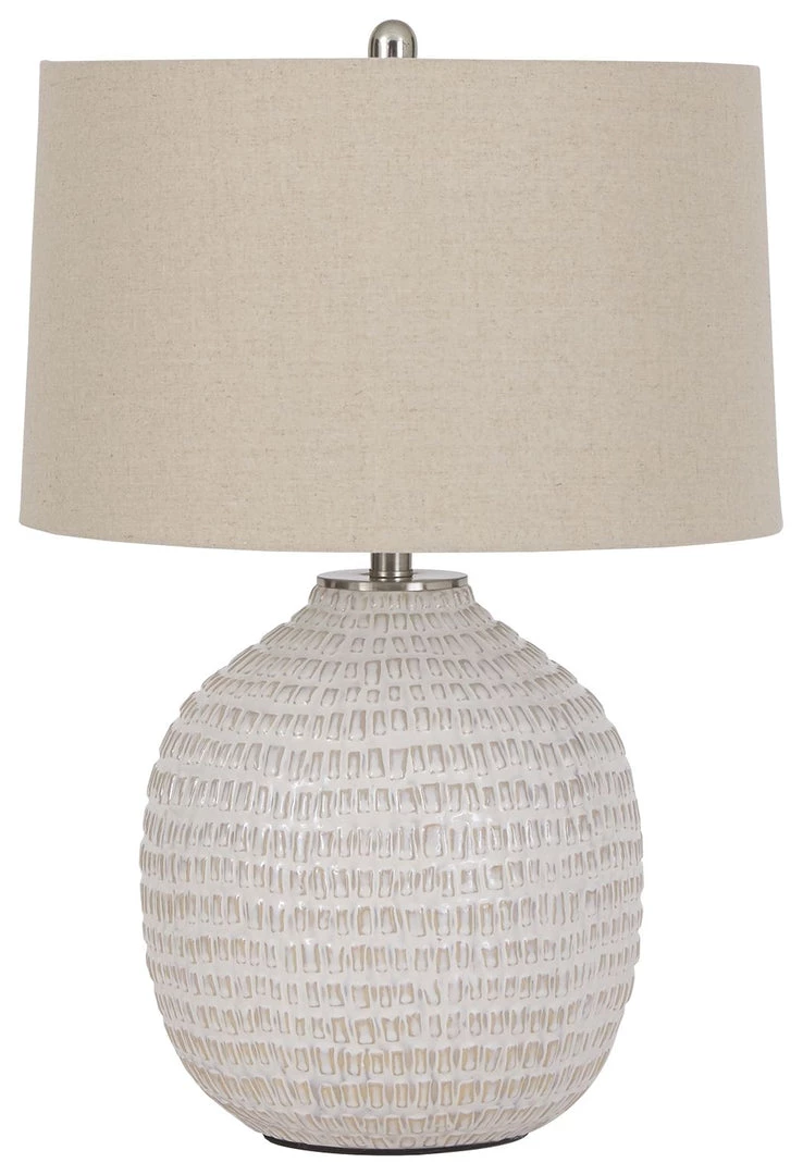 Ashley Furniture Jamon - Beige - Ceramic Table Lamp (1/cn) Accessories 3 Ashley Furniture Jamon - Beige - Ceramic Table Lamp (1/cn) Accessories
