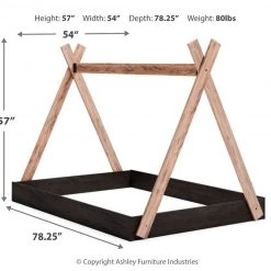 Ashley Furniture Piperton - Brown / Black - Full Tent Complete Bed In Box