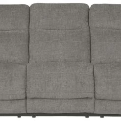 Ashley Furniture Mouttrie - Smoke - Pwr Rec Sofa With Adj Headrest Reclining Furniture