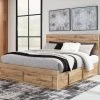 Signature Design By Ashley® Hyanna - Tan - King Panel Bed With 6 Storage Drawers 1 Signature Design By Ashley® Hyanna - Tan - King Panel Bed With 6 Storage Drawers
