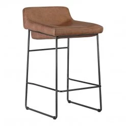 Moe's Home Collection Stools Starlet Counter Stool Open Road Brown Leather-m2