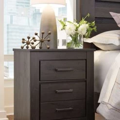 Ashley Furniture Brinxton - Charcoal - Two Drawer Night Stand Nightstands