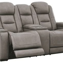 Ashley Furniture Loveseats The Man-den - Gray - Pwr Rec Loveseat/con/adj Hdrst 11 Ashley Furniture Loveseats The Man-den - Gray - Pwr Rec Loveseat/con/adj Hdrst