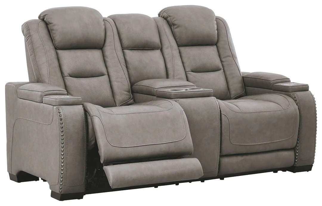 Ashley Furniture Loveseats The Man-den - Gray - Pwr Rec Loveseat/con/adj Hdrst 5 Ashley Furniture Loveseats The Man-den - Gray - Pwr Rec Loveseat/con/adj Hdrst