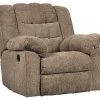 Ashley Furniture Reclining Furniture Workhorse - Cocoa - Rocker Recliner