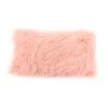 Moe's Home Collection Accessories Lamb Fur Pillow Rect. Pink