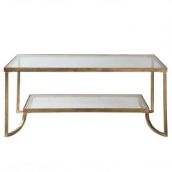 Tables Uttermost Katina Gold Leaf Coffee Table