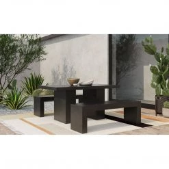 Moe's Home Collection Aurelius 2 Outdoor Dining Table Black Tables