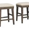 Ashley Furniture Wyndahl - Rustic Brown - Upholstered Stool (2/cn)