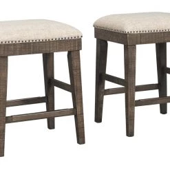 Ashley Furniture Wyndahl - Rustic Brown - Upholstered Stool (2/cn)