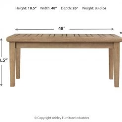 Ashley Furniture Gerianne - Grayish Brown - Rectangular Cocktail Table Tables