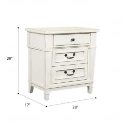 Emerald Home Nightstands Stoney Creek 3 Drawer Nightstand
