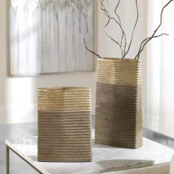 Uttermost Riaan Ribbed Vases, S/2