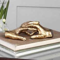 Uttermost Hold My Hand Gold Sculpture Table Decor