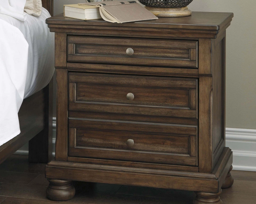 Ashley Furniture Flynnter - Medium Brown - Two Drawer Night Stand Nightstands 7 Ashley Furniture Flynnter - Medium Brown - Two Drawer Night Stand Nightstands