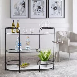 Tables Uttermost Trolley Bar Console 10 Tables Uttermost Trolley Bar Console