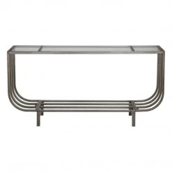 Tables Uttermost Arlice Bright Silver Console Table