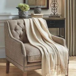 Ashley Furniture Rowena - Cream - Throw (3/cs)