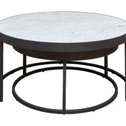 Signature Design By Ashley® Windron - Black/white - Nesting Cocktail Tables (2/cn) 13 Signature Design By Ashley® Windron - Black/white - Nesting Cocktail Tables (2/cn)
